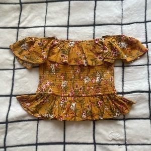 Floral Peplum Crop Top